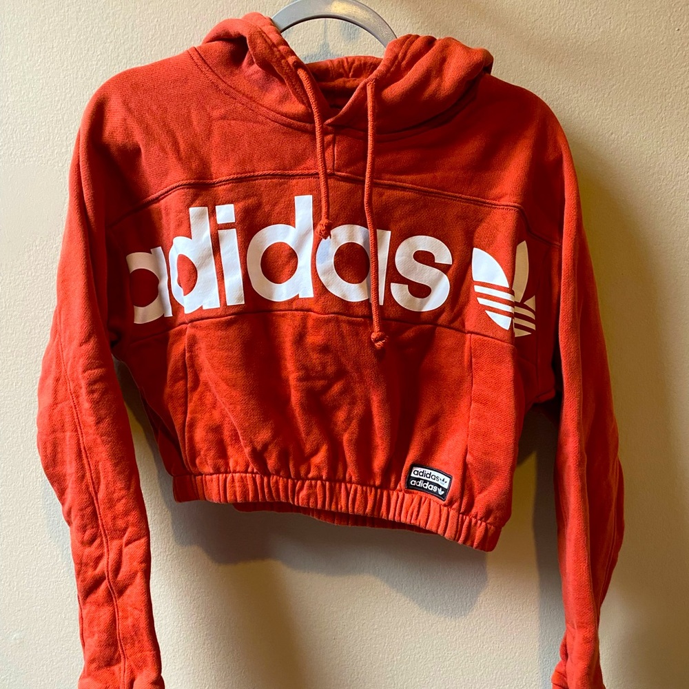 Adidas cropped hooded sweatshirt